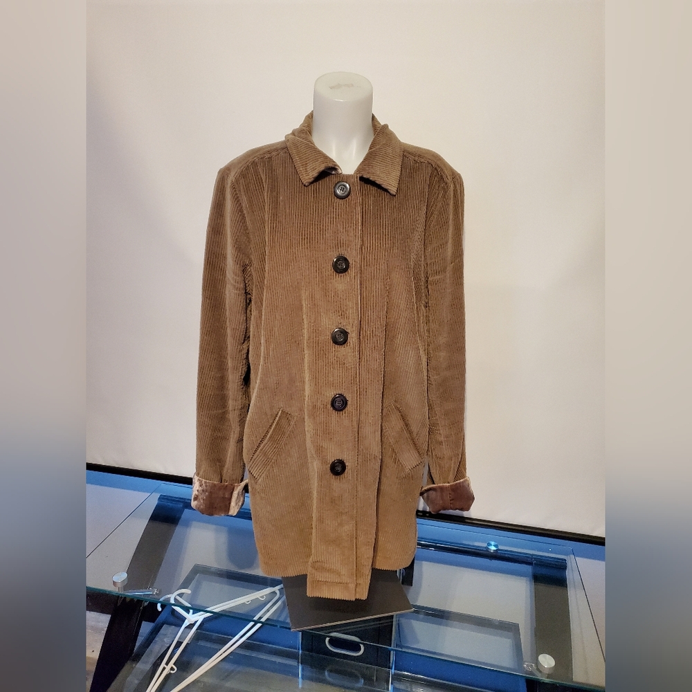 Chadwicks Corduroy Trench Coat - Brown - Picture 2 of 11